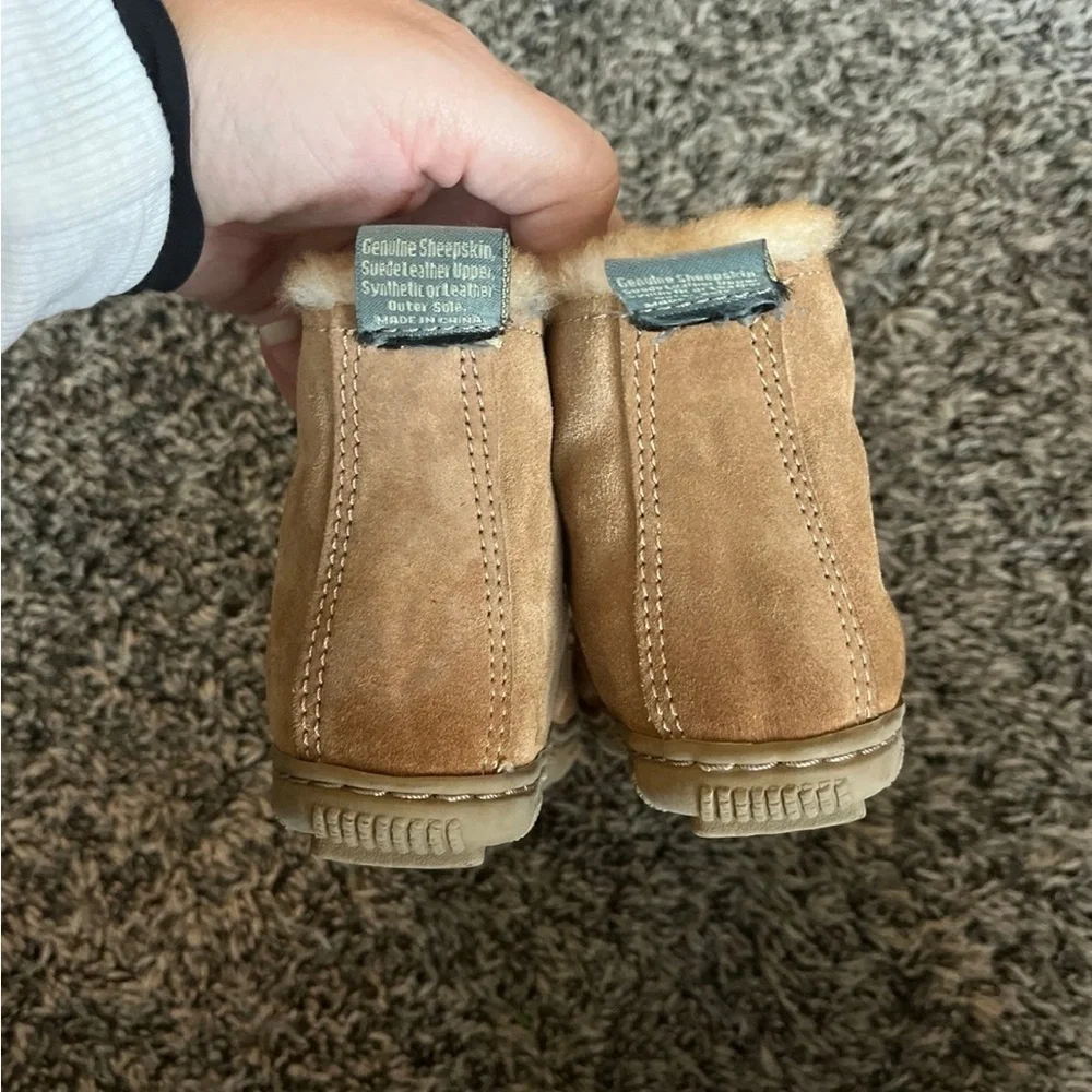CLOUD NINE Sheepskin Tan Booties Slippers Toddlers Boys/ Girls Size 8/9